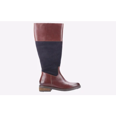 Image of Hush Puppies Women&#039;s Kitty Knee High Boot, Brown/Navy, 3 UK