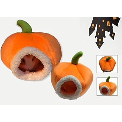 Image of Pumpkin Hammock Ferret Rabbit Guinea Pig Rat Hamster Squirrel Mice Bird Bed Toy House (M)