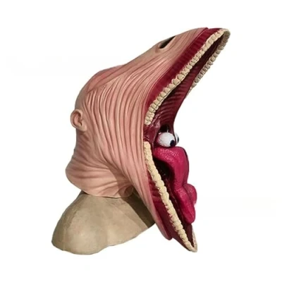 Image of eLymwoo Halloween Latex Masks Beetle Ghost Cosplay Full Head Mask Barbara and Adam Maitland Horror Funny Costume (Barbara)