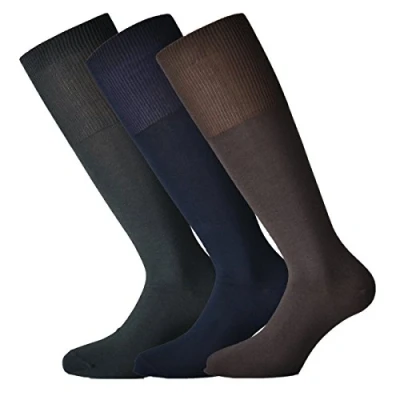 Image of Fontana Calze Men&#039;s Warm Cotton Long Socks, Assorted, 42 44