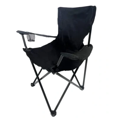 Image of HH Home Hut Lightweight Folding Camping Chair with Cup Holder Portable Comfortable Support Camp Chairs for Adults Ideal Garden Hiking Fishing, Outdoor Festivals, Beach, Football Includes Carry Bag