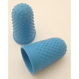 Image of Show Tech Rubber finger stalls, blue