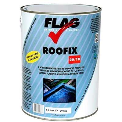 Image of Roofix 20/10 (Multisurface) Roof &amp; Gutter Repair 5 Litre Black, Grey or White (White)