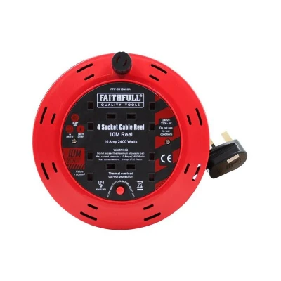 Image of Cable Reel 230 Volt 10 Metre Amp 4 Socket