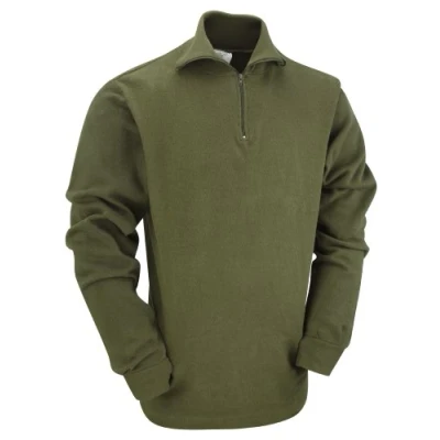 Image of Norweigen Style Fleece Polo Shirt (XS, Olive)