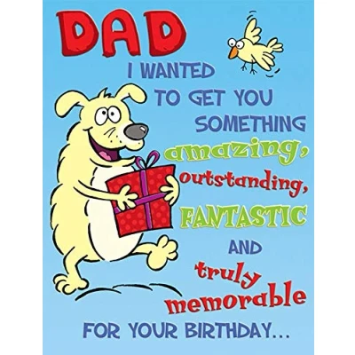 Image of Piccadilly Greetings Humour Birthday Card Dad 8 x 6 inches