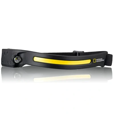 Image of National Geographic Iluminos Stripe Headlamp with LED Strips, Rechargeable Battery and IR Sensor for On/Off by Hand Gesture
