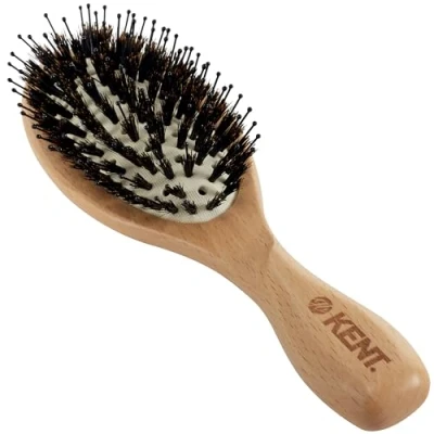 Image of Kent Brushes Pure Flow, Oval Cushion LPF1 Vented Hair Brush, Bristle Nylon Mix Hairbrush, Suitable For Medium To Thick Hair, Perfect Smoothing, Natural Wood Eco Friendly Hairbrush