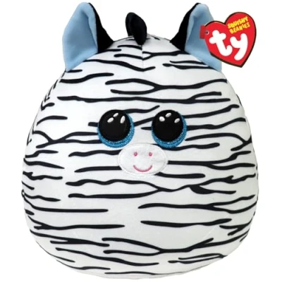 Image of TY Xander Zebra Squish a Boo 10 Inches Squishy Beanies for Kids, Baby Soft Plush Toys Collectible Cuddly Stuffed Teddy