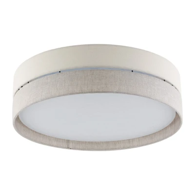 Image of Eco Cylindrical Ceiling Light Linen, Beige 4xE27