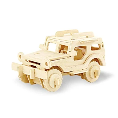 Image of Georgie Porgy 3D Wooden Puzzle Animal Building Blocks For Children Jigsaw Educational Toy Gift (JP232 Car)