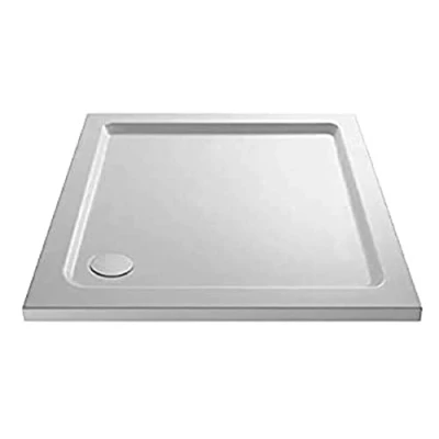 Image of VeeBath Square Shower Tray 1100x900mm Stone Resin for Enclosure Bathroom White