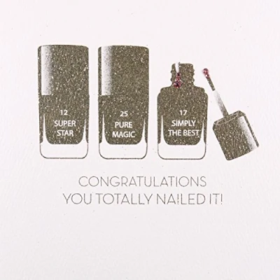 Image of Congratulations You Totally Nailed It ! Handmade Greeting Card / GSM13