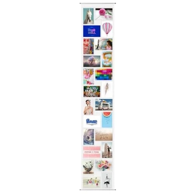 Image of trendfinding® Photo Curtain 10 x 15 cm Portrait and Landscape Pictures Postcards Format Wall Gallery Pockets Holder Pocket Photos (24 /