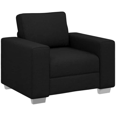 Image of vidaXL Black Fabric Armchair 59 cm