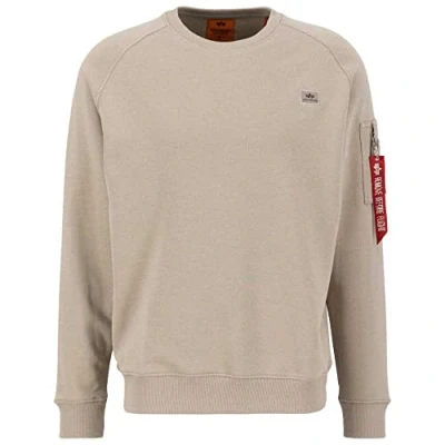 Image of Alpha Industries Men&#039;s X Fit Sweat Sweatshirt, Vintage Sand, L