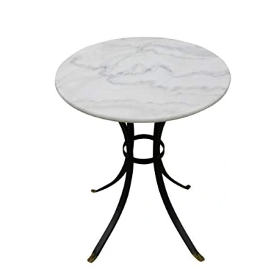 Image of Marble Top Bistro Table Ideal for the Patio, Garden or Indoors