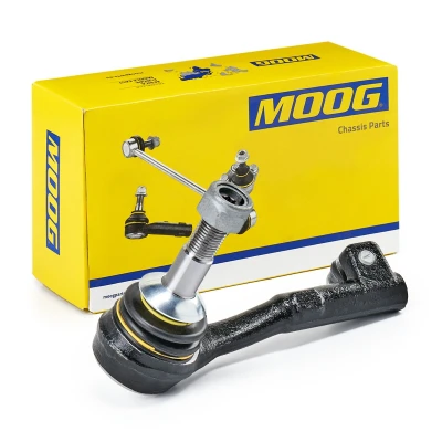 Image of 32106765090, 32106767782 Track rod end MOOG BM ES 3729 M14X1.5 outer, Right, Front Axle BMW: 3 Saloon, Coupe, X1