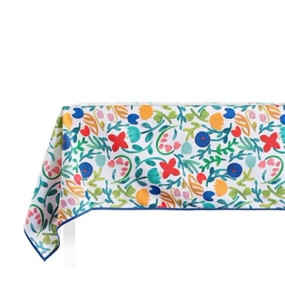 Image of SWEET HOME Guzzini Soft Cotton Tablecloth OekoTex Certified 140 x 320 cm 10 12 Seater Kitchen and Dining Room Indoor/Outdoor, Rectangular Table Cover for Table, Durable, Washable 40