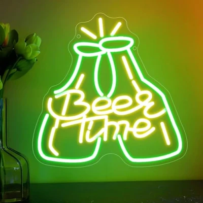 Image of Bar Neon Sign, LED Light Signs, Dimmable Up Sign USB Powered for Pub Club Gaming Room Bedroom Man Cave Home Wedding Birthday Party Decor