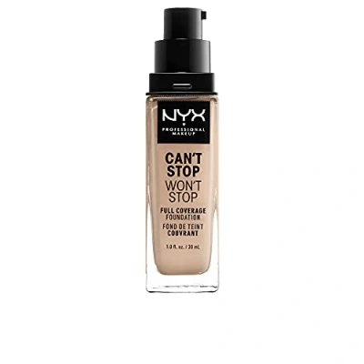 Image of NYX Professional Makeup Can&#039;t Stop Won&#039;t 24 Hour Full Coverage Foundation, Waterproof, Vegan, Matte Finish, Shade: Alabaster