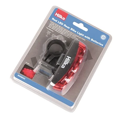 Image of Hilka 89508502 Red LED Rear Bike Light with Batteries