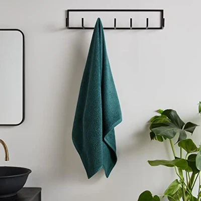 Image of Catherine Lansfield Quick Dry Cotton Bath Towel Forest Green