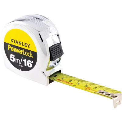 Image of Stanley 0 33 553 Metric/Imperial Tape Measure Powerlock with 19mm Blade, 5m/16&#039;