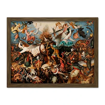 Image of Pieter Bruegel The Elder Fall Of Rebel Angels Large Framed Art Print Poster Wall Decor 18x24