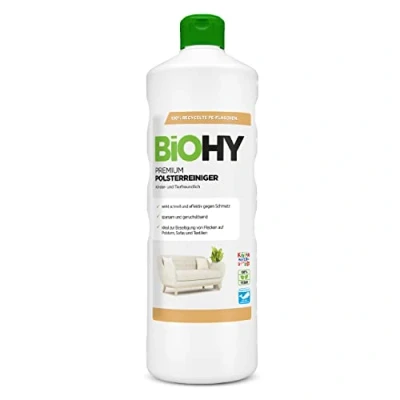 Image of BiOHY Premium Upholstery Cleaner (1l Bottle) Organic concentrate for upholstered furniture, sofas, carpets &amp; textiles also suitable wet vacuum cleaners (Premium Polster)