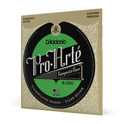 Image of D&#039;Addario Guitar Strings Pro Arte Classical EJ25C Flamenco Nylon Silver Plated Wrap, Composite Core, Clear Trebles Tension