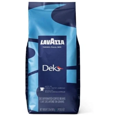 Image of Lavazza Dek Coffee Beans, Decaffeinated, 500g Each, 2 Pack Rich Espresso Flavor