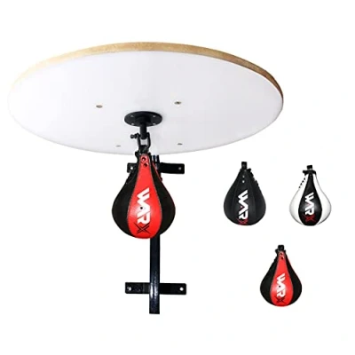 Image of WARX Heavy Duty Speed Ball Platform Set Swivel Boxing Punching Bag Stand Workout (Red)