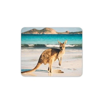 Image of Destination Vinyl ltd Cute Australian Kangaroo Mouse Mat Pad Joey Australia Fun Gift Computer #8812