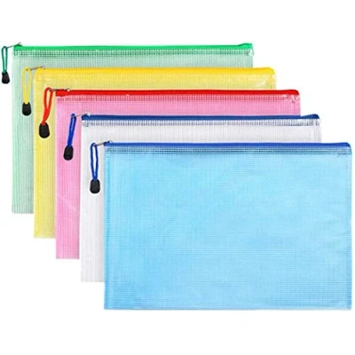 Image of A4 Document Folder File Zipper Bags Plastic Wallets Extra Thick 5PCS (A4 Zip Bag)