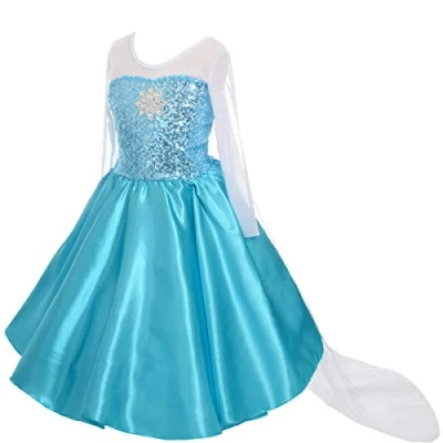 Image of Lito Angels Girls Princess Costume Fancy Party Dress Up Halloween Dresses, Style a, 8 9 Years