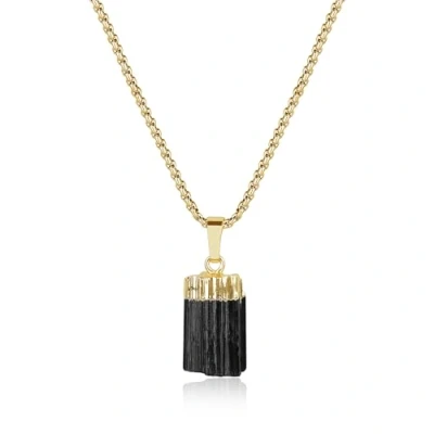 Image of COAI Irregular Black Tourmaline Raw Necklace Crystal 80cm