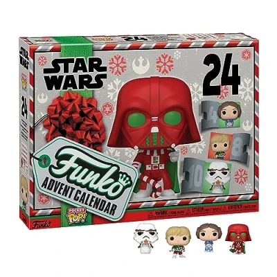 Image of Funko Advent Calendar: Star Wars Holiday Darth Vader 24 Days Of Surprise Collectable Vinyl Mini Figures Mystery Box Gift Idea Xmas for Girls, Boys &amp; Kids Christmas Countdown