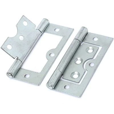 Image of Pair of Silver 75mm/3&quot; Flush Door Hinges