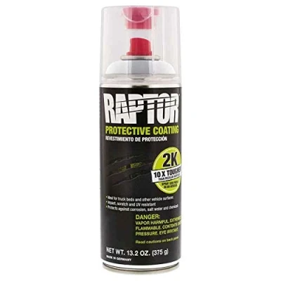 Image of UPOL Raptor BLACK Protective Truck Bed Liner 2K Aerosol U POL 400ml Coating