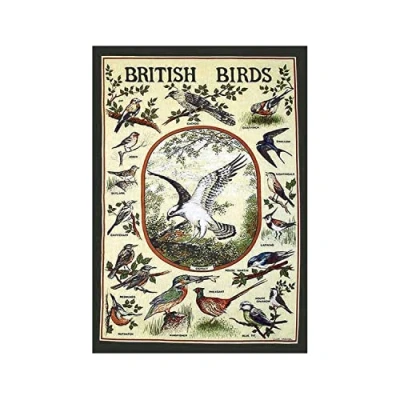 Image of Auntie Morags Eddingtons British Birds Tea Towel, Off White