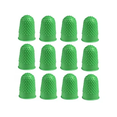 Image of Q Connect Thimblettes Size 0 Green (Pack of 12)