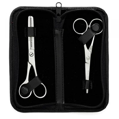 Image of AMA PROFESSIONAL TECH SET 5&quot; SATIN SCISSOR &amp; 5.25&quot; THINNER w/ CASE