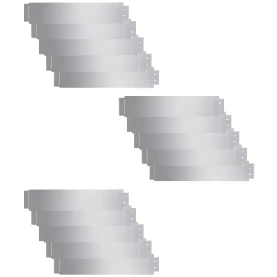 Image of vidaXL Lawn Fence 15 pcs Galvanised Steel 100x20 cm