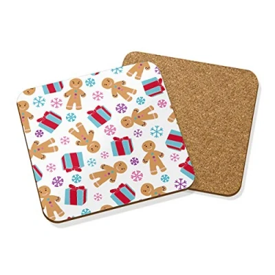 Image of Gingerbread Man Christmas Drinks Coaster MAT Cork Square