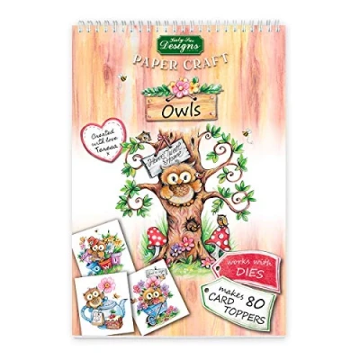 Image of Katy Sue &#039;Owls&#039; Paper Craft Pad &amp; Card Making Kit (Not Die Cut)