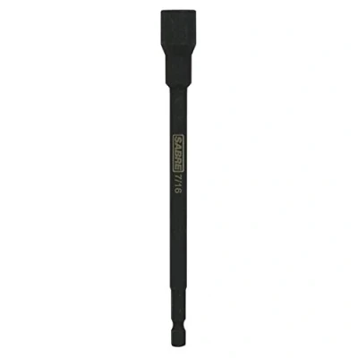 Image of Sabre Tools 7/16 Inch Impact Magnetic Nut Driver 6 Length, 1/4 Hex Shank, Socket Tip (7/16 SAE)
