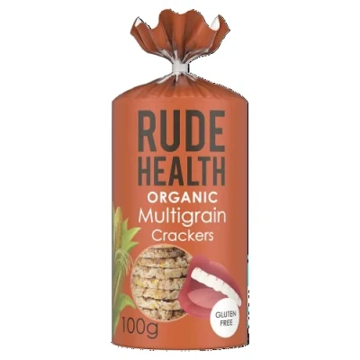 Image of Rude Health 8 x 100g Organic Gluten Free Multigrain Crackers, Award Winning, Healthy &amp; Vegan, 100% Recyclable Packaging