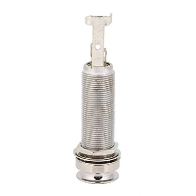 Image of Guitar Bass Output Jack, End Pin Jack Socket 1/4 inch Cylinder Long Threaded for Electric Bass(Silver)