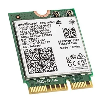 Image of Carte Réseau M.2 Type 2230 Intel WiFi Wi Fi 6 AX201 vPro + Bluetooth 5.0